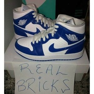 Air Jordan 1 Mid Kentucky Blue Hyper Royal BQ6472-104 Women's Size 6 Men's 4